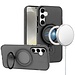 For Samsung For Samsung Galaxy s25 Plus/s24 Plus Hoop Kickstand Magnetic Circle HD Transparent Chrome Hybrid
