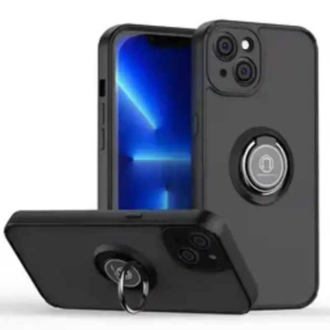 For Apple PolyBag For Apple iPhone 16e / SE4 Magnetic RingStand Case Cover