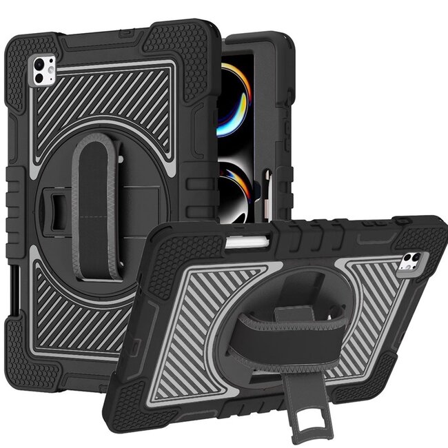 For Apple For Apple iPad Pro 13inch 2024 3in1 Multi-Functional Tablet Case for Hand, Shoulder, Pencil & Stand