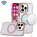 For Apple For Apple iPhone 16 Pro 6.3 inch METKASE Magnetic Circle Ring Transparent Premium Acrylic Case Cover with Metal Buttons & Camera Raised Lip in Slide-Out Package