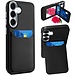For Samsung For Samsung Galaxy s25 Plus/s24 Plus Card Holder with Mirror Inside PU Leather Hybrid Case