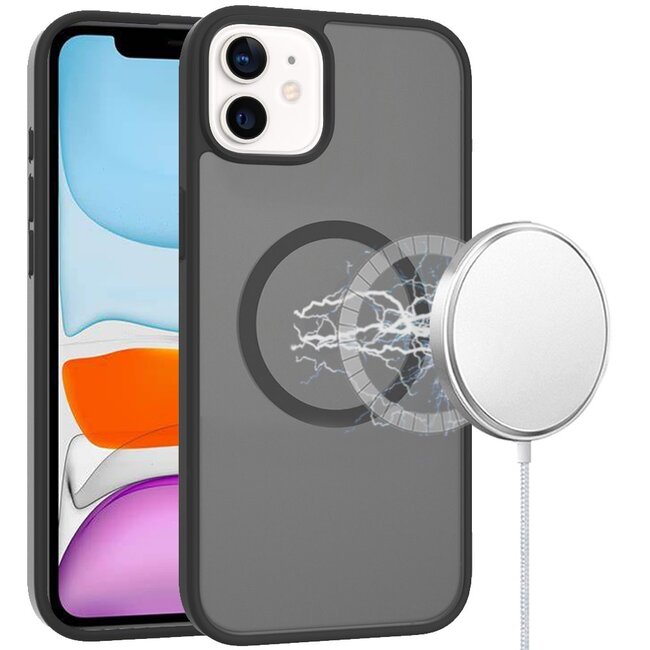 For Apple For Apple iPhone 11 (XI6.1) Magnetic Circle Smooth Safe Matte Feel Hybrid Case