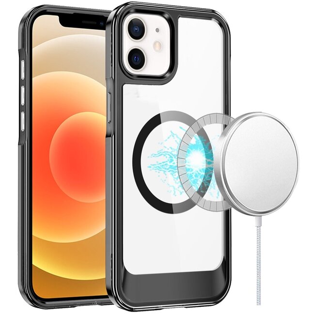 For Apple For Apple iPhone 12 & iPhone 12 Pro Thick Transparent HQ [Magnetic Circle] Case