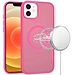 For Apple For Apple iPhone 12 & iPhone 12 Pro Magnetic Circle Smooth Safe Matte Feel Hybrid Case