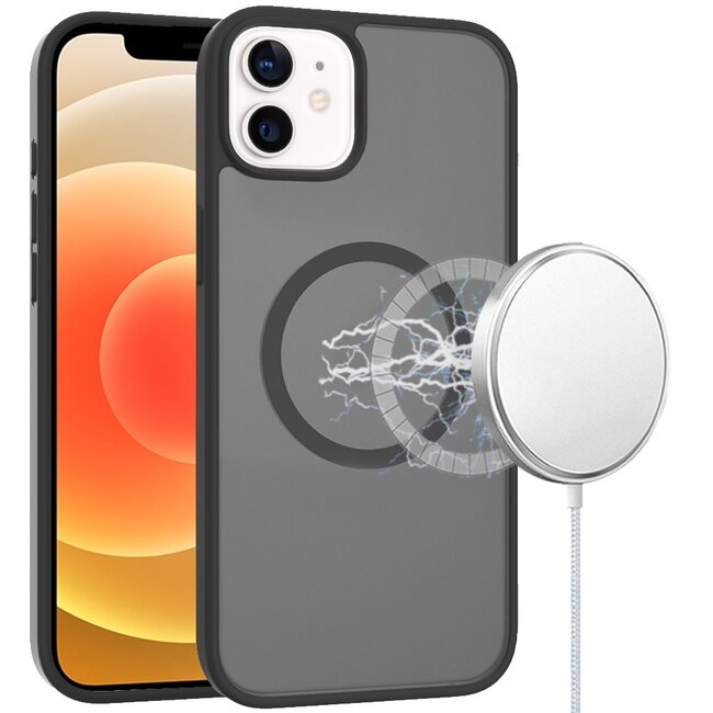For Apple For Apple iPhone 12 & iPhone 12 Pro Magnetic Circle Smooth Safe Matte Feel Hybrid Case