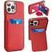 For Apple For Apple iPhone 12 Pro Max 6.7 Card Holder with Mirror Inside PU Leather Hybrid Case