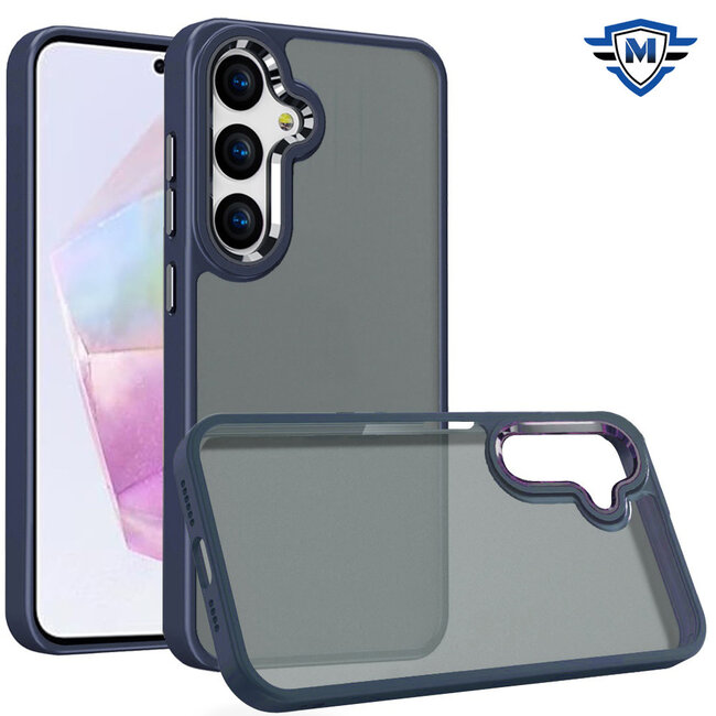 For Samsung METKASE For Samsung Galaxy A36 Polished Oil Thick Acrylic Metal Button Hybrid