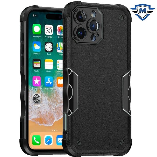 For Apple For Apple iPhone 16 Pro Max 6.9 inch METKASE Exquisite Tough Shockproof Hybrid Case Cover in Slide-Out Package