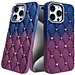 For Apple For Apple iPhone 15 Pro Max Floral Joy Glitter Shimmer Leather Feel Thick TPU Case