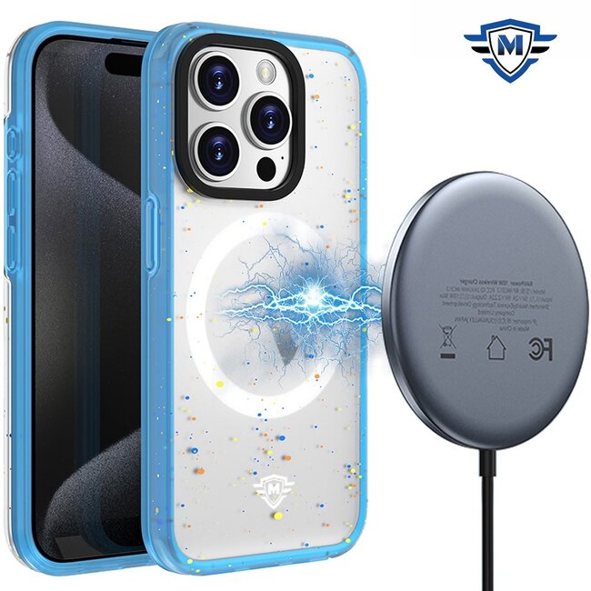 For Apple For Apple iPhone 15 Pro Max / Ultra METKASE Iridescent Spots [Magnetic Circle] Hybrid
