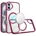 For Apple For Apple iPhone 16 6.1 inch Greatest Clear Acrylic Thick Metal Button Hybrid