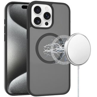 For Apple For Apple iPhone 15 Pro Max Magnetic Circle Smooth Safe Matte Feel Hybrid Case