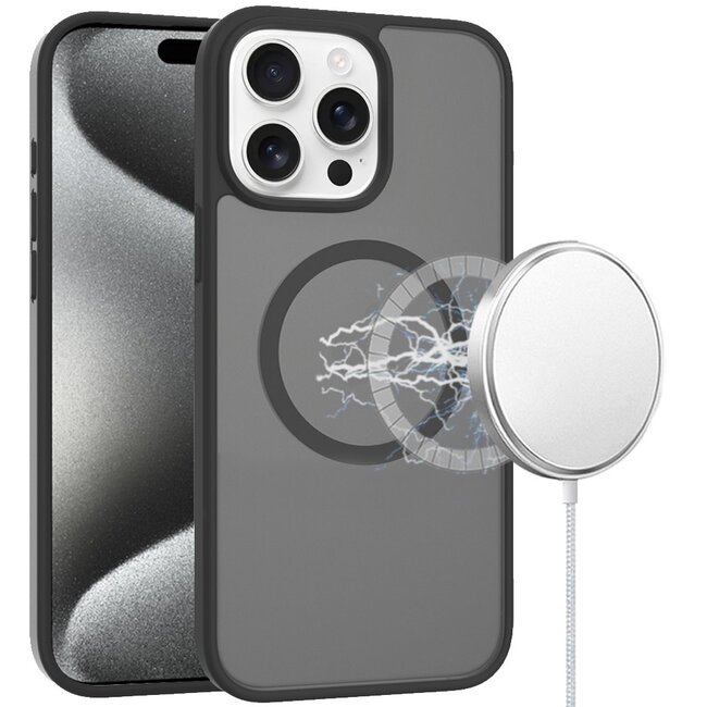 For Apple For Apple iPhone 15 Pro Max Magnetic Circle Smooth Safe Matte Feel Hybrid Case