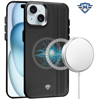 Techy For Apple iPhone 15 Pro METKASE Matte Finish Magnetic Circle Premium Raised Camera Edge Hybrid