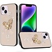 For Apple For Apple iPhone 13 / iPhone 4 6.1" SPLENDID Diamond Glitter Ornaments Engraving Case Cover Garden Butterfly