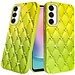 For Samsung For Samsung Galaxy A26 Floral Joy Glitter Shimmer Leather Feel Thick TPU Case