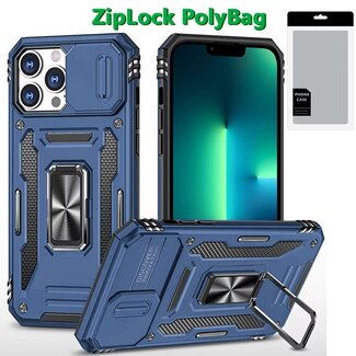 For Apple [PolyBag] For Apple iPhone 13 Pro Max Utter Tough Metal Ring Movable Camera Window Hybrid