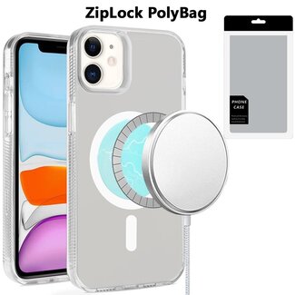 For Apple [PolyBag] For Apple iPhone 11 PURE Transparent Magnetic Circle High Quality Ultra Thick Hybrid
