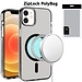 For Apple [PolyBag] For Apple iPhone 12 & iPhone 12 Pro PURE Transparent Magnetic Circle High Quality Ultra Thick Hybrid