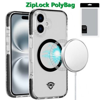 For Apple [PolyBag] For Apple iPhone 16 Plus 6.7 inch Magnetic 3in1 Strong Thick Space Hybrid Case