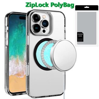 For Apple [PolyBag] For Apple iPhone 16 Pro Max 6.9 inch PURE Transparent [Magnetic Circle] High Quality Ultra Thick Hybrid