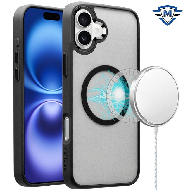 For Apple [METKASE] For Apple iPhone 16 Plus 6.7 inch Magnetic CLARITY Transparent Hybrid
