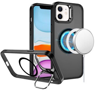 For Apple For Apple iPhone 11 (XI6.1) Fearless Tough HQ Metallic Hybrid with Camera Ring Stand Magnetic Circle Case