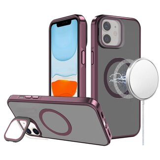 For Apple For Apple iPhone 11 (XI6.1) Frame For iPhone 11 (XI6.1) Frame Aluminium Camera Stand Metallic Buttons [Magnetic Circle] Tough HQ Hybrid Case Camera Stand Metallic Buttons Magnetic Circle Tough HQ Hybrid Case