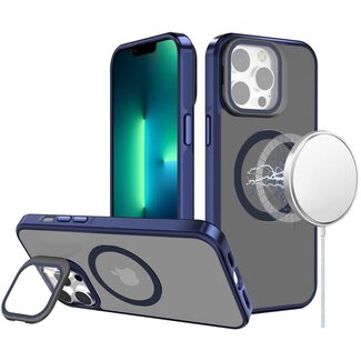 For Apple For Apple iPhone 13 Pro Max Frame Aluminium Camera Stand Metallic Buttons Magnetic Circle Tough HQ Hybrid Case