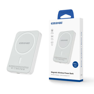 Eseekgo ESEEKGO P-05B 5000mAh 15W Magnetic Wireless Power Bank & 1.3FT USB-C To C Charging Cable