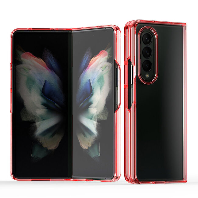 For Samsung For Samsung Galaxy Z Fold3 5G Flip Transparent Hybrid Shockproof Case Cover