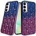 For Samsung For Samsung S24 FE Floral Joy Glitter Shimmer Leather Feel Thick TPU Case
