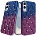 For Samsung For Samsung Galaxy s25 Edge Floral Joy Glitter Shimmer Leather Feel Thick TPU Case