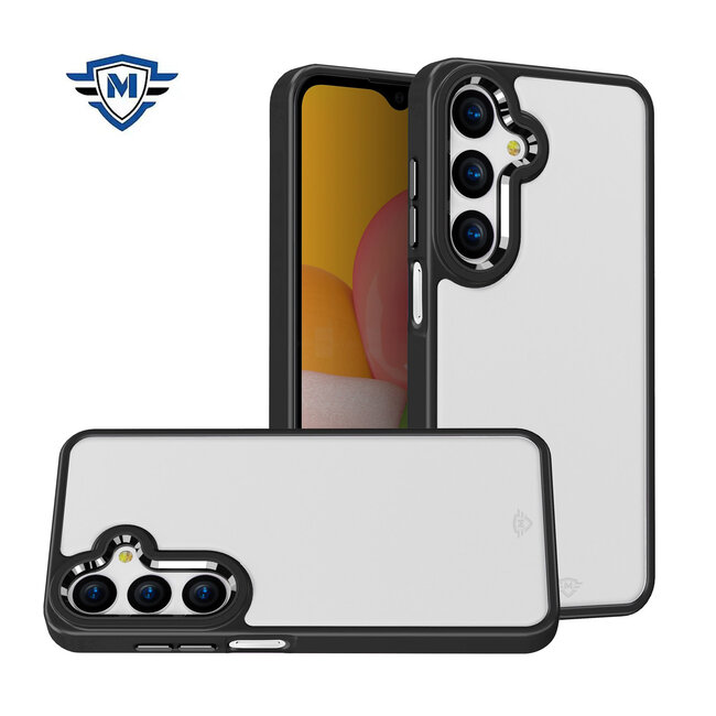 For Samsung For Samsung Galaxy A15 5G METKASE Polished Oil Thick Acrylic Metal Button Hybrid Case Cover in Premium Slide-Out Package