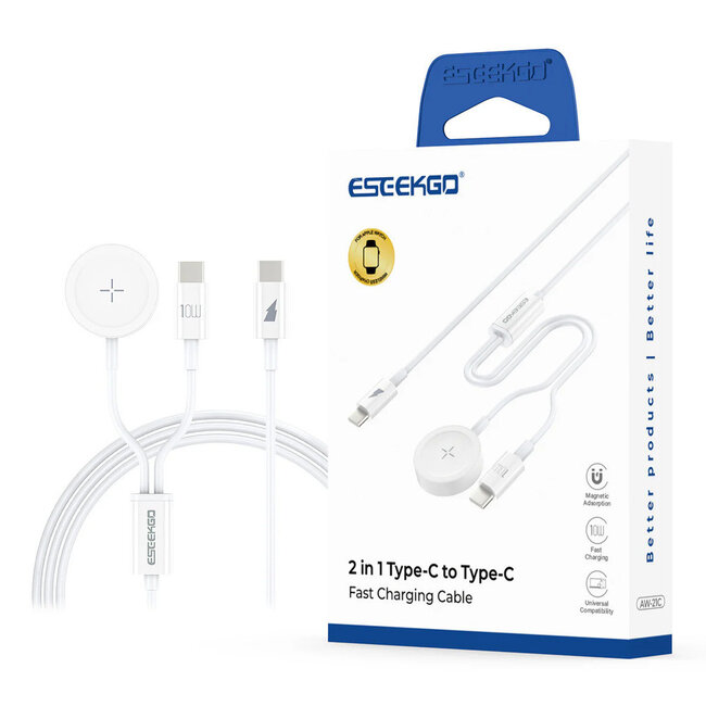 Eseekgo ESEEKGO AW-21C Wireless Fast Charging For Apple Watch & Type-C To Type-C Charging cable