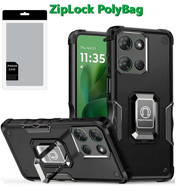 Motorola [PolyBag] For Motorola Moto G Power 5G 2025 OPTIMUM Magnetic Ring Stand Hybrid