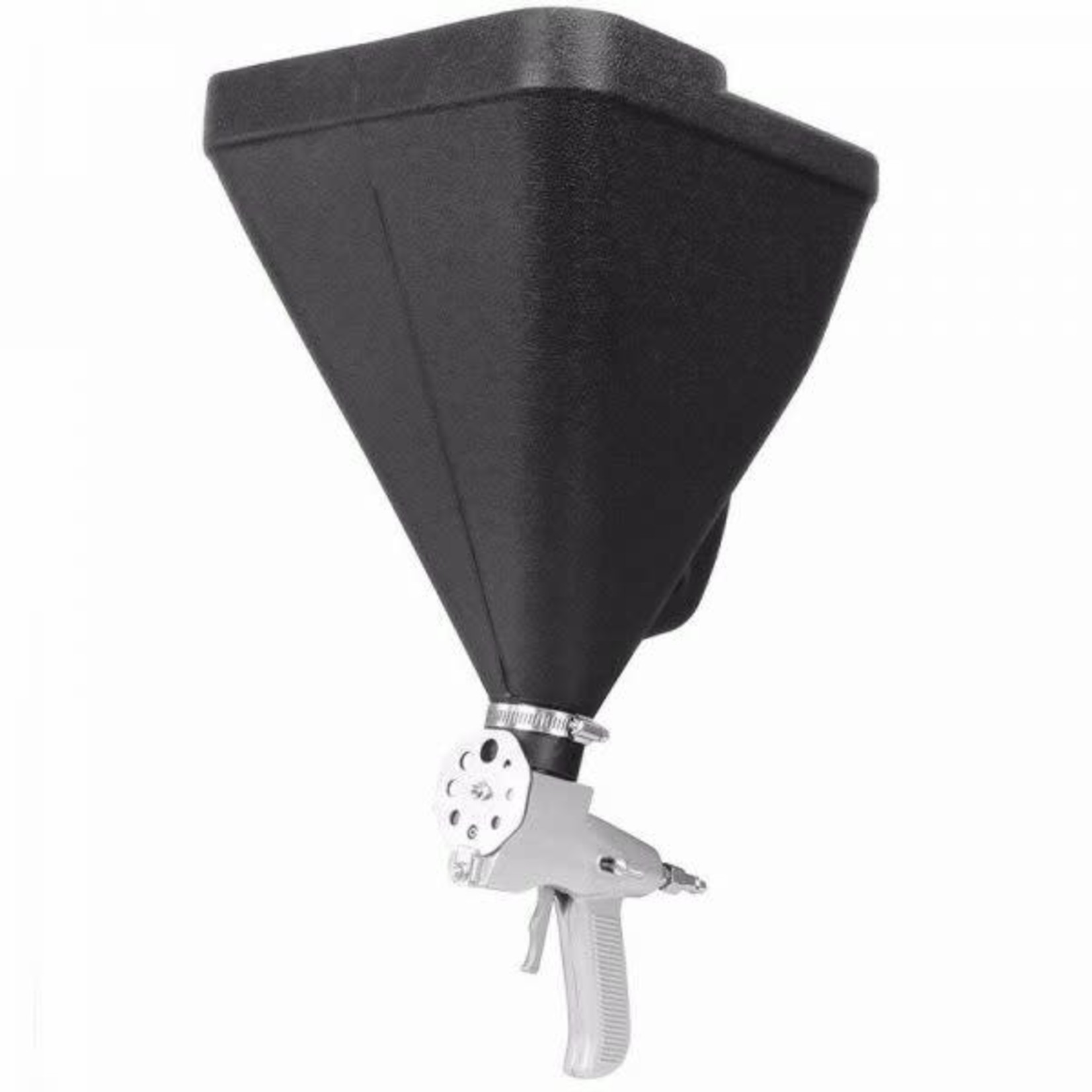 Paint hopper outlet