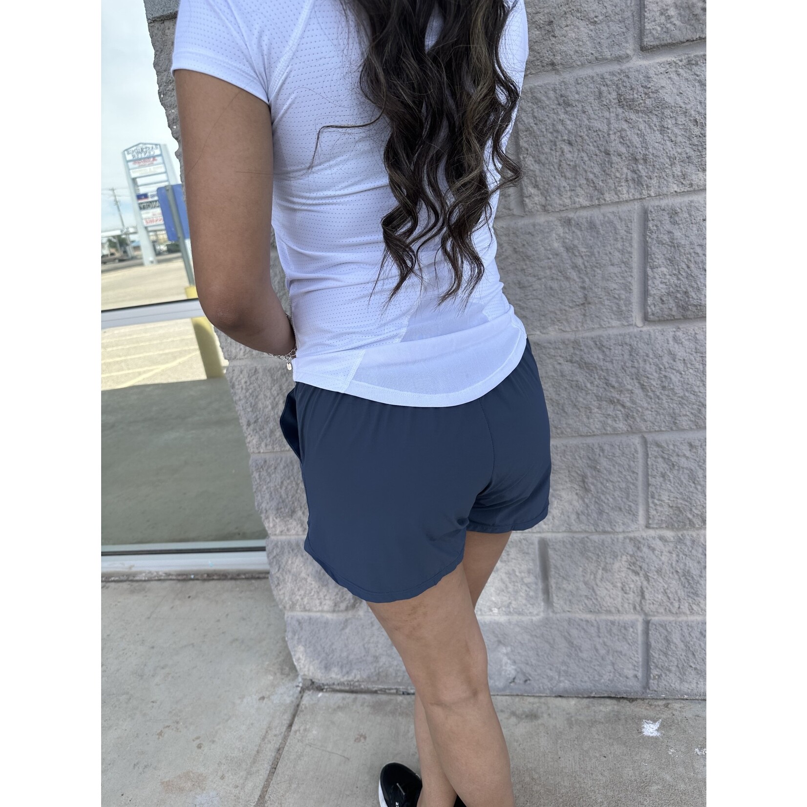 Mono b Mesh Slim Active tee / White