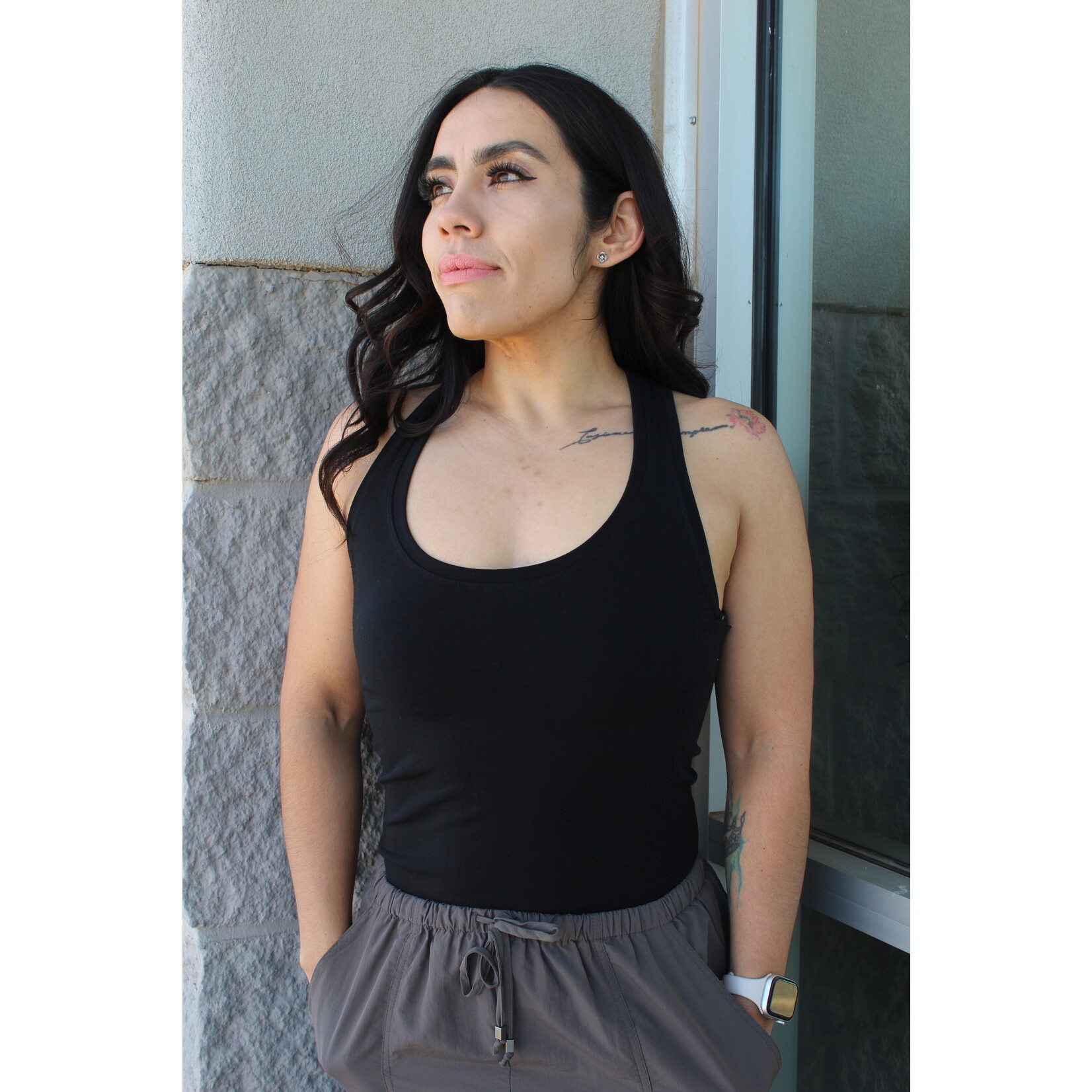 Mono b Perforated racerback
