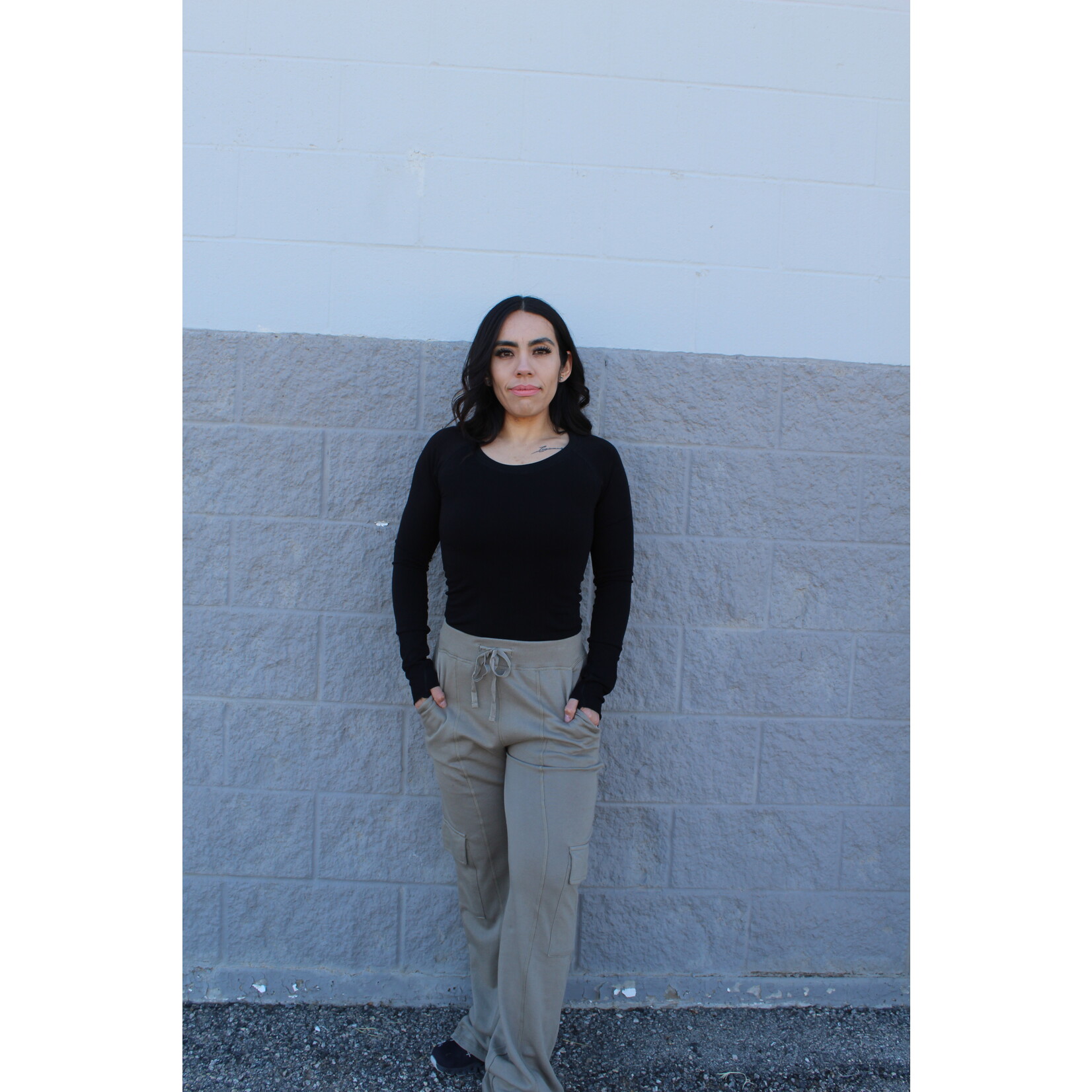 Mono b Perforated long sleeve