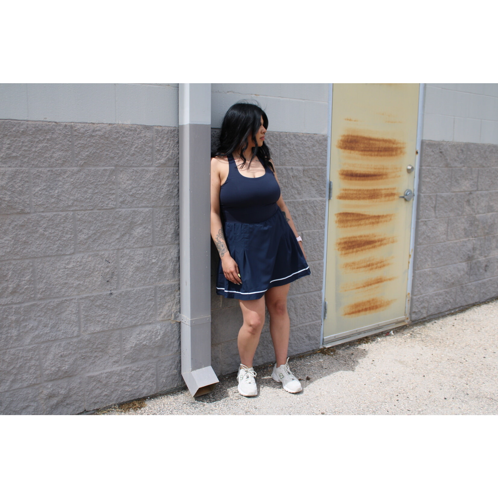 Square Neck Tennis Dress