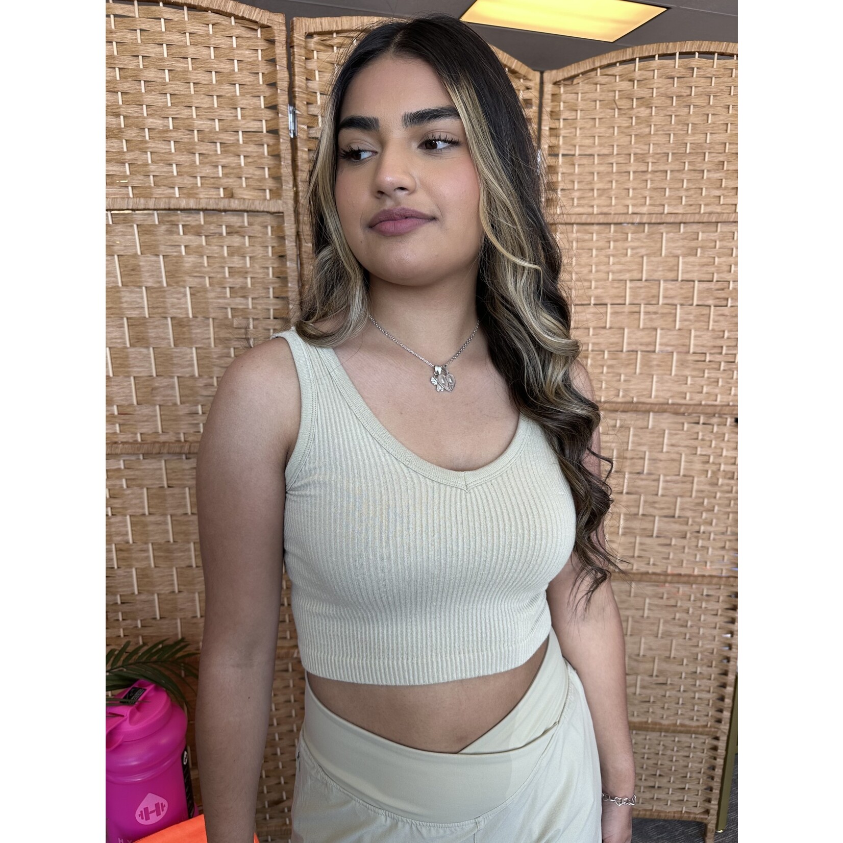 Ribbed Seamless Cropped Tank