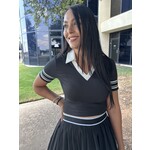 Cropped Collar Athletic Top