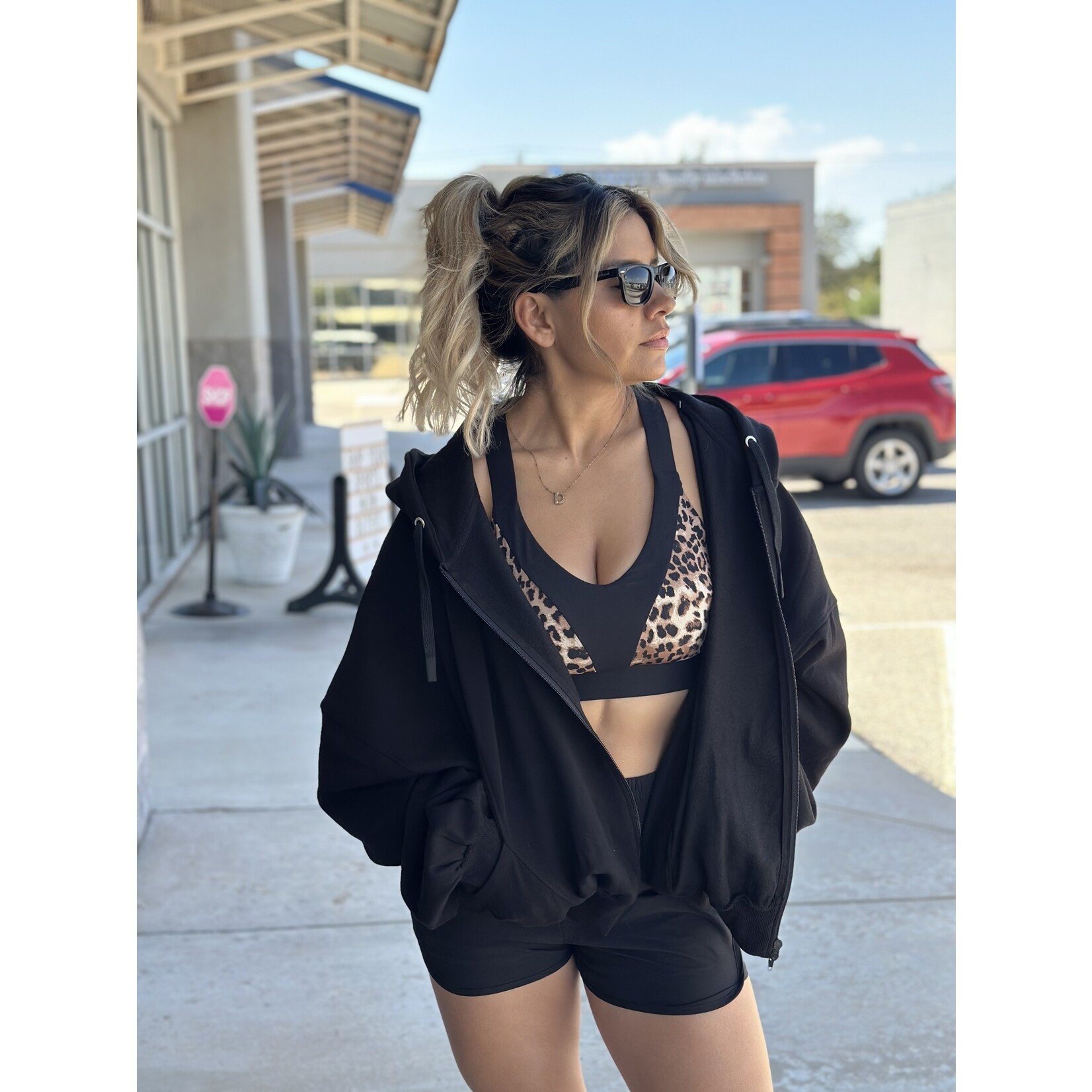 Oversized zip up hoodie