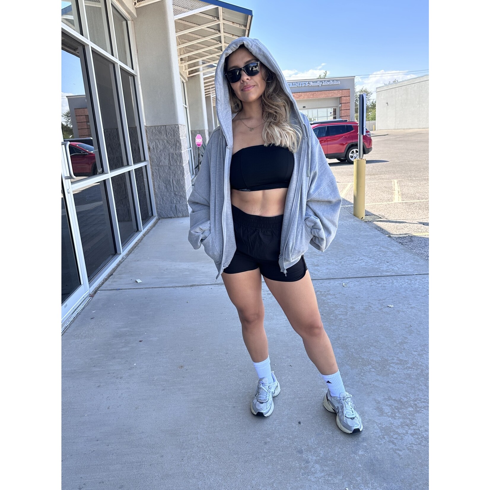 Oversized zip up hoodie
