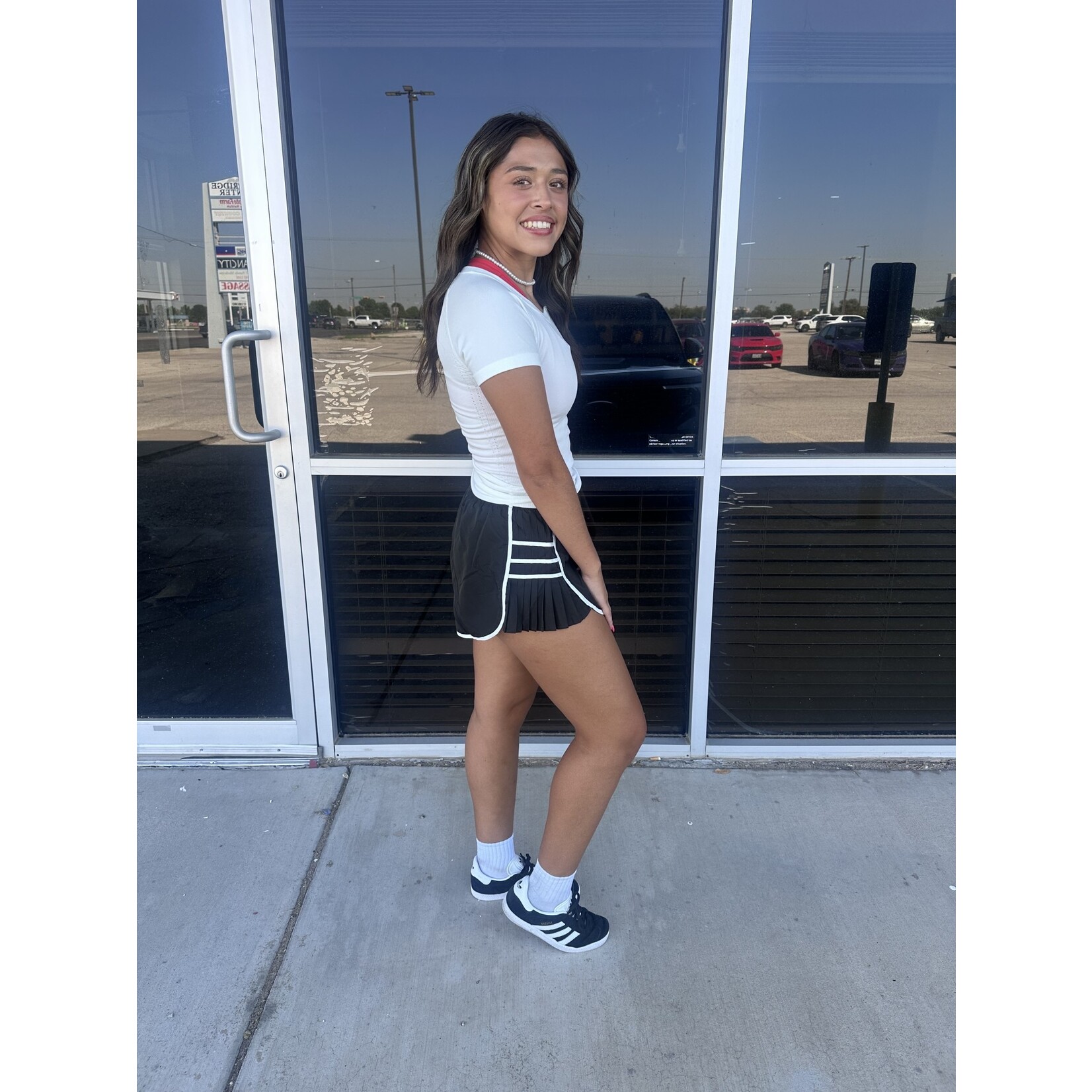 Athletic Side Pleated Short