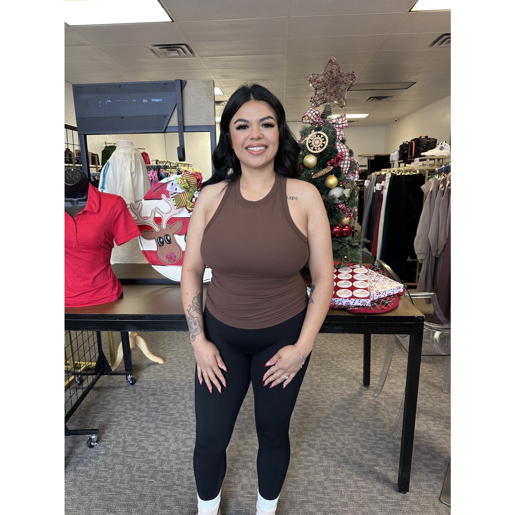 Sleeveless back top