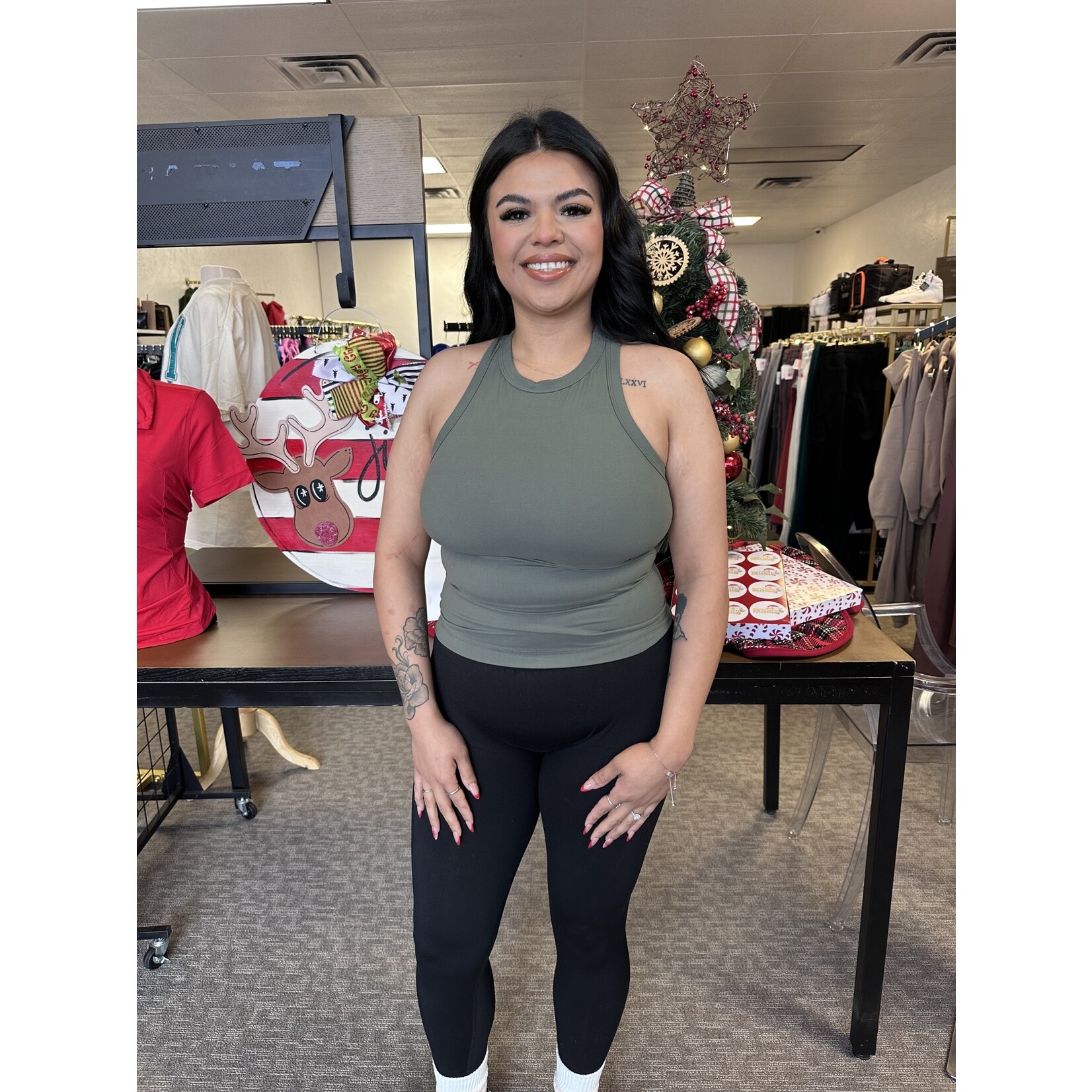 Sleeveless back top