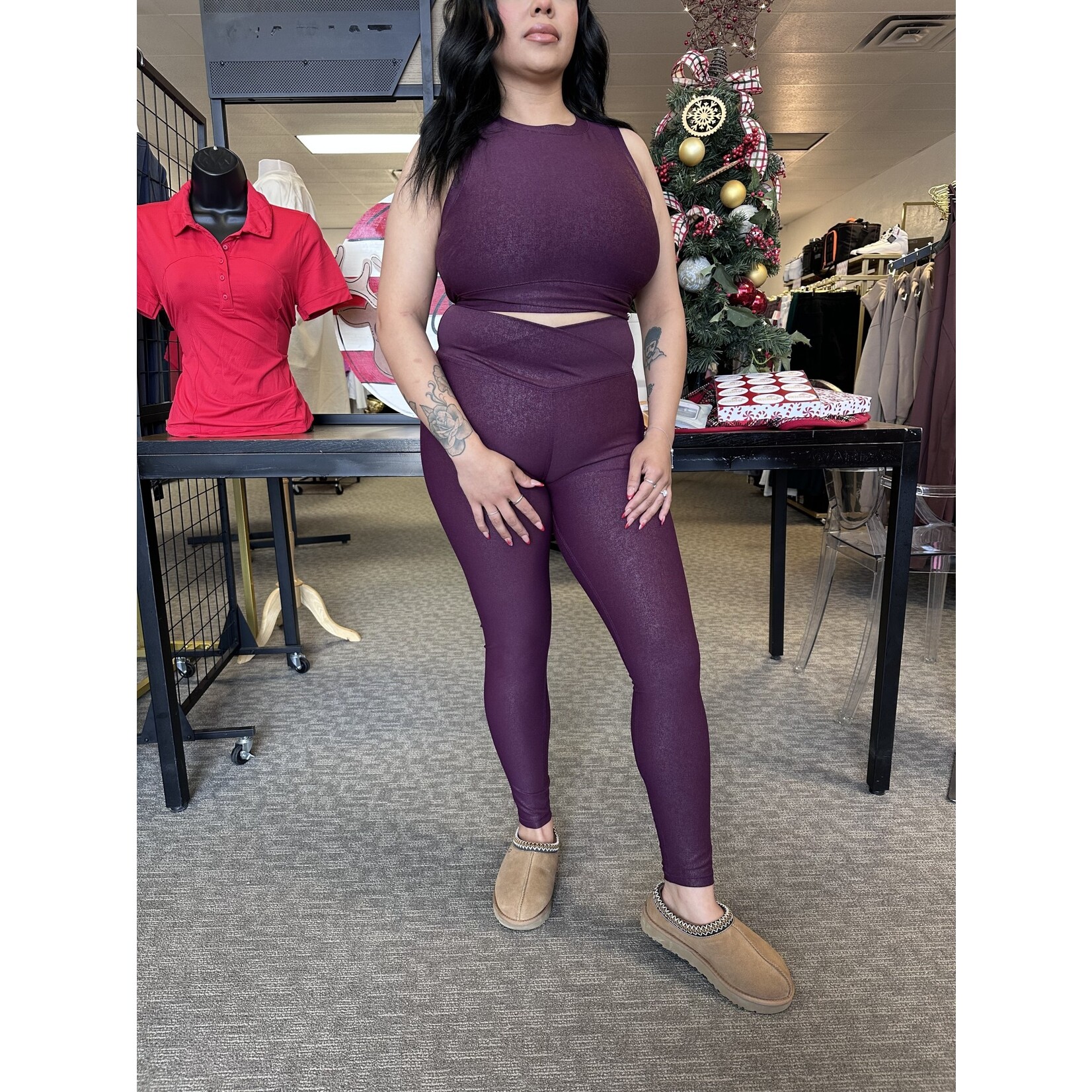 Leather Active Legging