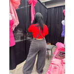 Mineral Wash Wide Leg Jumpsuit